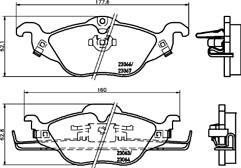 Don front brake pad - front,