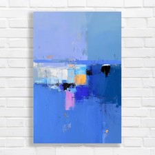 Abstract Serenity Blue Canvas
