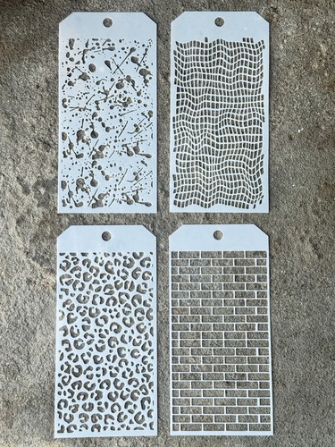 Stencil set brick splat - stencil, x4