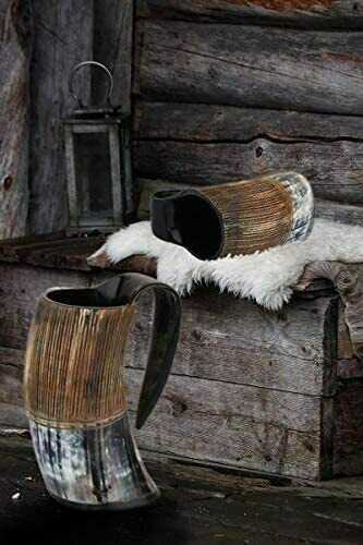 Horn viking drinking mug cups - horn,