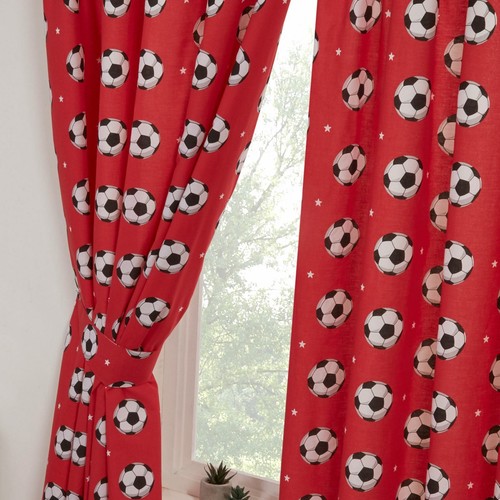 Football red curtains fully - red,