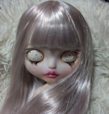 Custom OOAK Icy Doll Silver Pink Hair White Skin Blythe Alternative