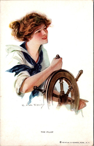 Vintage elegant woman captain - vintage,
