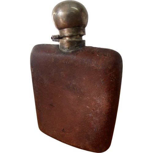 Antique metal leather covered - metal,