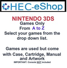Nintendo 3DS Games Only - Choose Your Games from the Drop-Down A to Z List