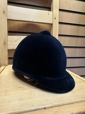CHARLES OWEN H2000 VELVET RIDING HAT -  NAVY 61cm
