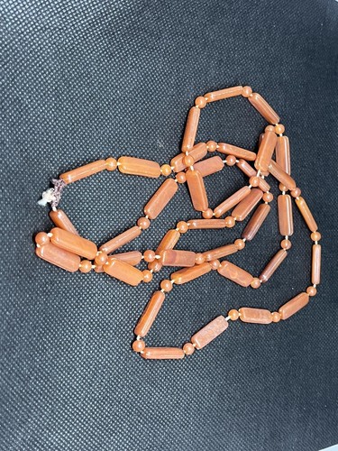 1920s necklace bakelite - 1920s, brown