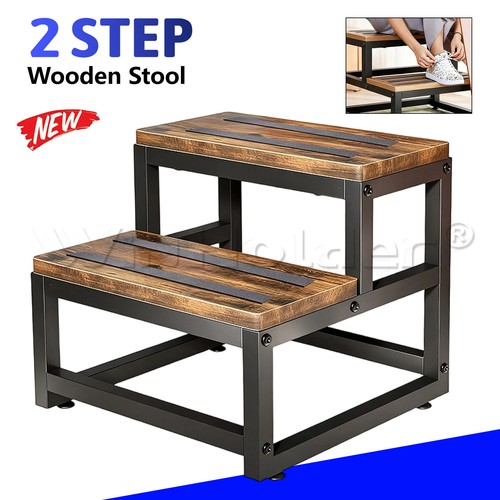 Step wooden stool - 2-step,