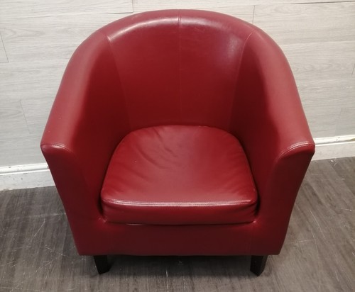 Red faux leather - , tub