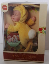 Anne Geddes 579205 Yellow Baby Bunny 9 inch Doll Soft Bodied BNIB
