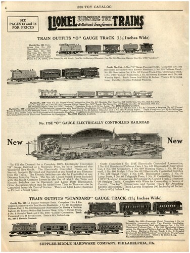 1928 paper lionel electric - ad,
