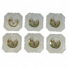  6 Vintage Plates Sandland Ware By Lancaster & Sandland Ltd Countryside Design  