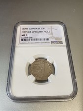 Rare Undated 20p NGC MS61