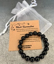 Black tourmaline bracelet - black,
