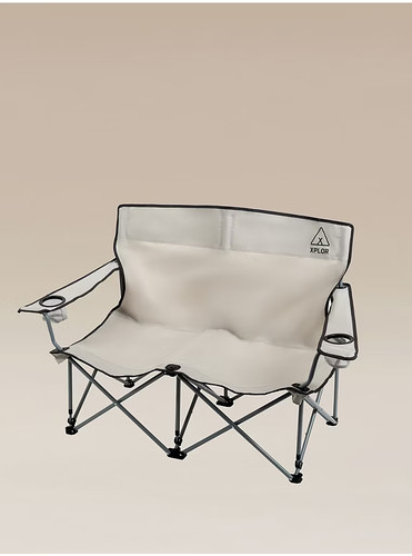Grey double camping chair - double,