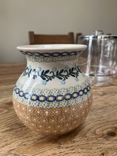 Vase handmade polish pottery - vase,