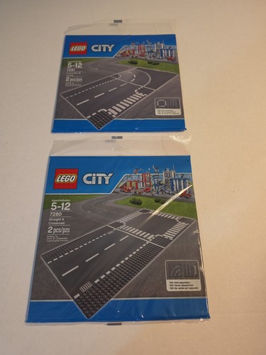 Lego city straight crossroad - city,