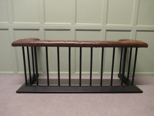 Wrought iron and leather - a,