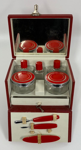 Vintage travel vanity set - vintage,