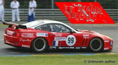 Decals ferrari 550 gts mans - ferrari,