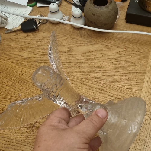 Lead crystal owl - crystal, figurine