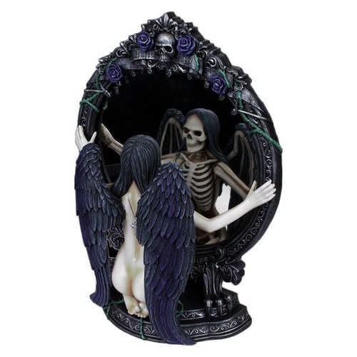 Dark gothic skeleton mirror - gothic,
