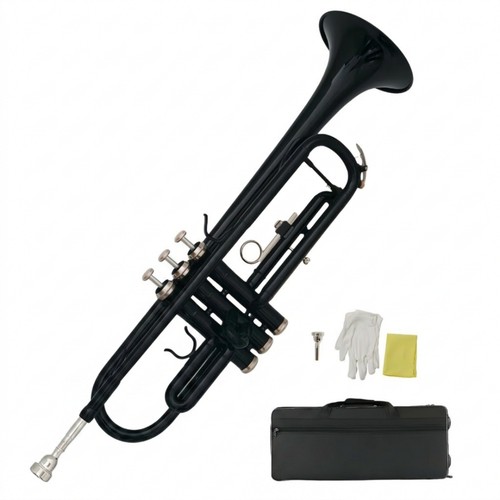 Flat trumpet lacquered - b-flat, brass