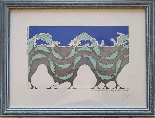 Simon drew framed signed - simon,