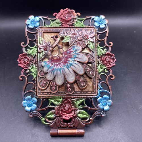 Bejeweled foldable hand mirror