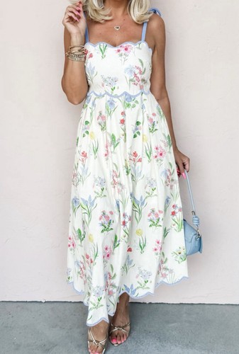 Beige floral print contrast - beige,