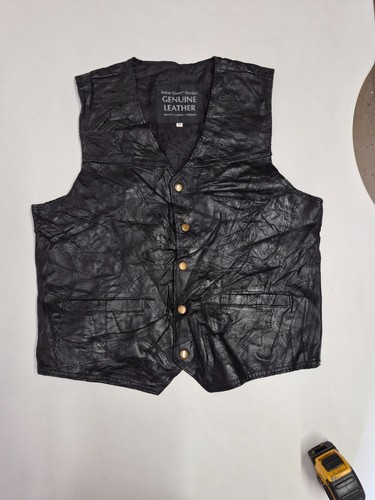 Vintage leather waistcoat - , 40"