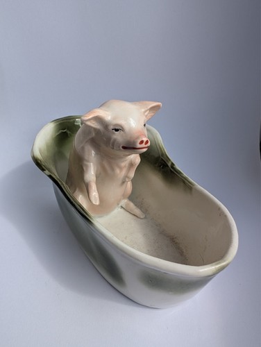 Antique german pink pig - antique,