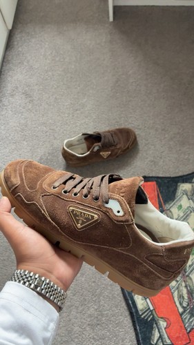 Prada brown suede low - brown,
