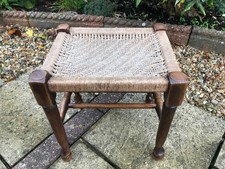 Antique oak padfoot footstool - oak,