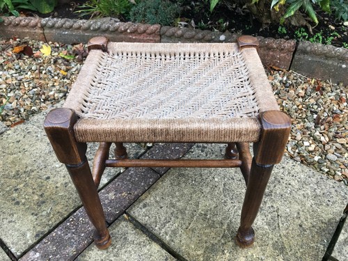 Antique oak padfoot footstool - antique,