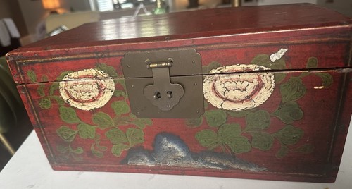 Old chinese red lacquered - chinese,