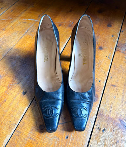 Vintage chanel black - vintage, leather