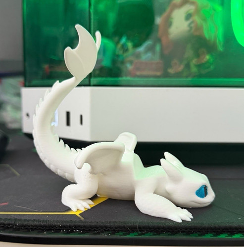 White dragon figurine ornament - dragon,