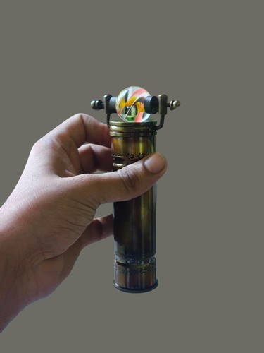 Antiqued brass kaleidoscope - brass,