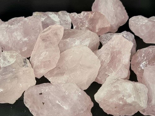 Small raw rose quartz - , crystal