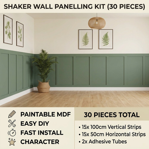 Shaker wall panelling kit - panelling, –