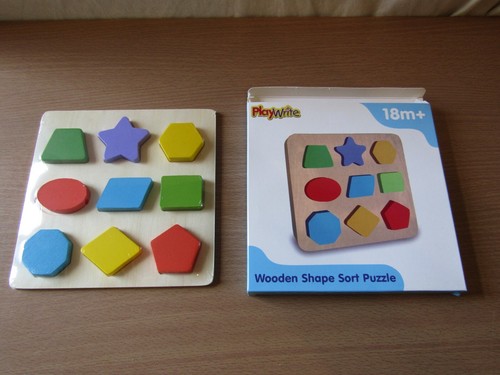New wooden shape sort puzzle - ,