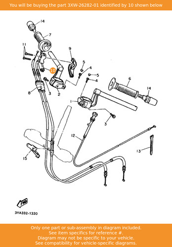Yamaha cap grip 3xw 26282 - grip,, 3xw-26282-01
