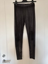 Black glitter shiny - black, stretch