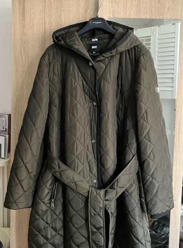 Dkny womens hooded quilted - womens,