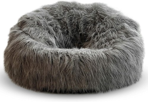 Luxury beanbag chair faux fur - chair,