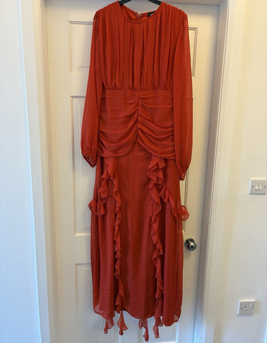 Boohoo red chiffon - red,