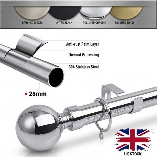 Curtain rod rail pole set - pole,