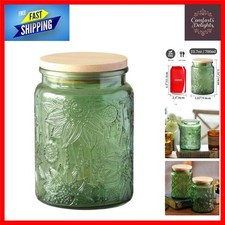 Vintage embossed green glass - vintage,