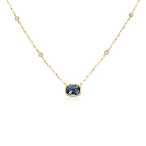 9ct yellow gold london blue - gold,